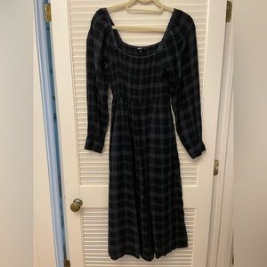 Madewell Long Plaid Dress
